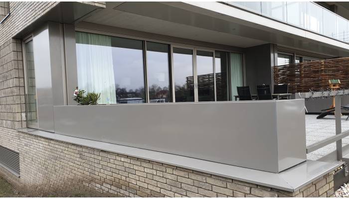 Diverse aluminium plaatwerk appartementengebouw Berkel en Roderijs.